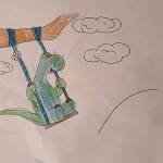 Swinging into Spring Momo the Dino fan art submission